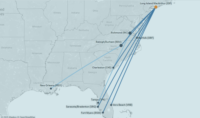 Breeze Flight Map