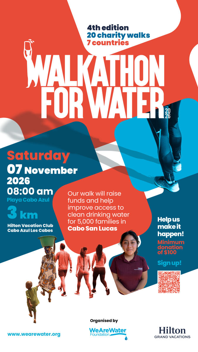 Walkathon for Water 2026 — Los Cabos (We Are Water Foundation, Hilton Vacation Club Cabo Azul)
