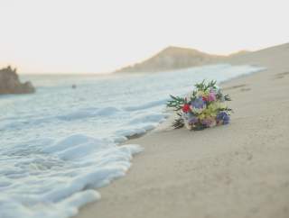 Wedding Bouquet on Beach