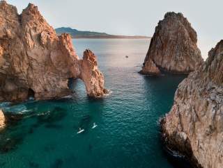 Vista desde el aire del Arco en Cabo San Lucas
