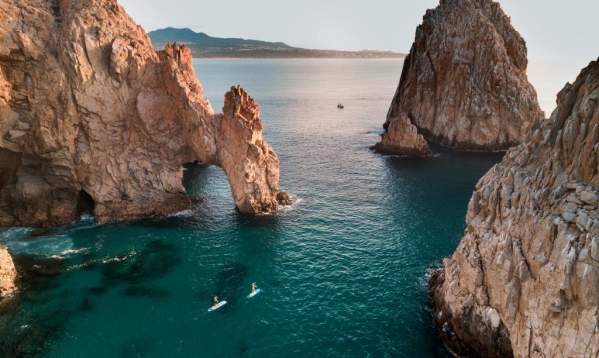 Vista desde el aire del Arco en Cabo San Lucas