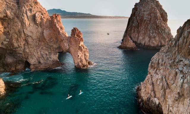 Vista desde el aire del Arco en Cabo San Lucas