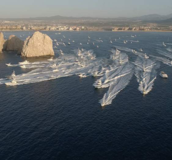 Yachts Leaving Shoreline