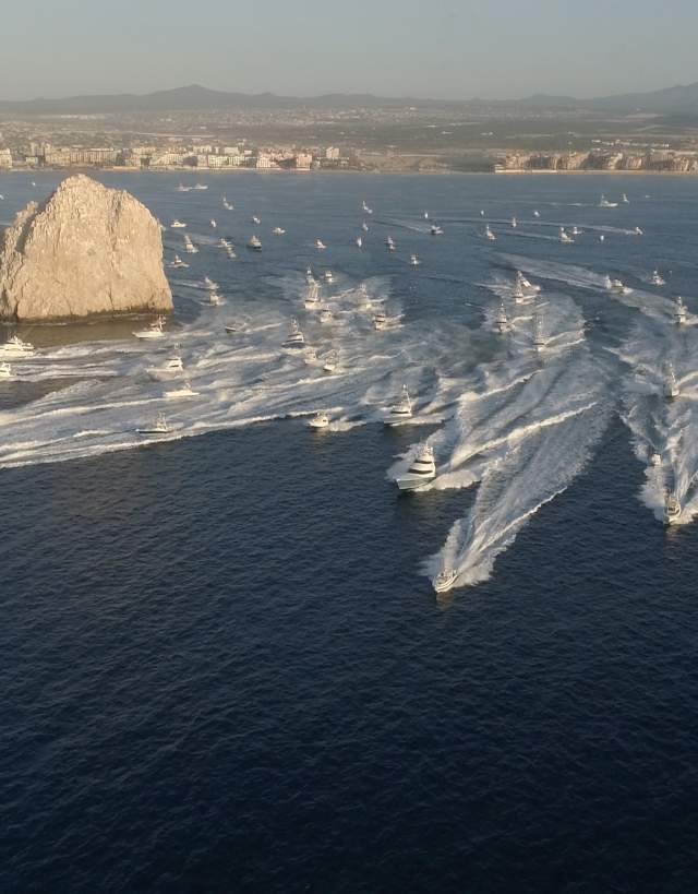 Yachts Leaving Shoreline