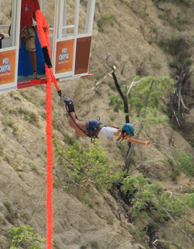 Woman Bungee Jumping