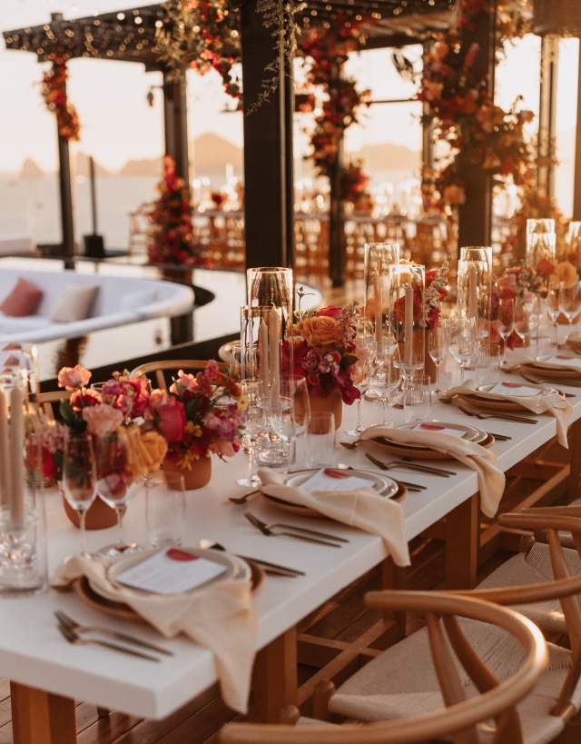 fotografía de la producción de una boda en los cabos