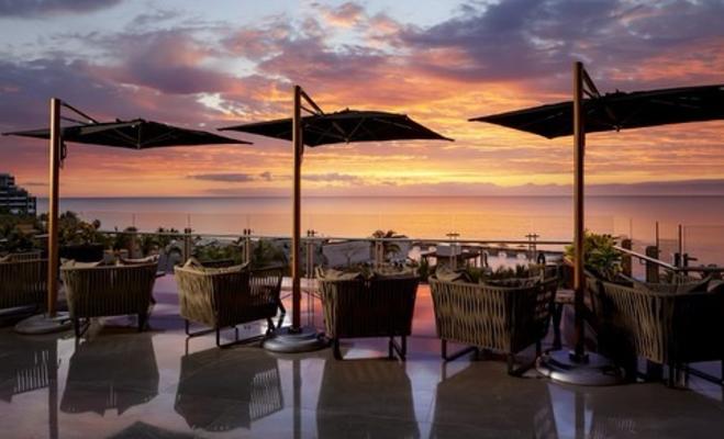 atardecer visto desde el restaurante cocina de autor