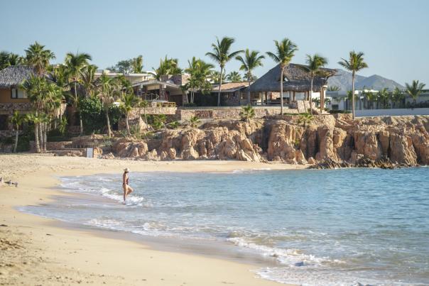 fotografía panorámica de una playa de los cabos