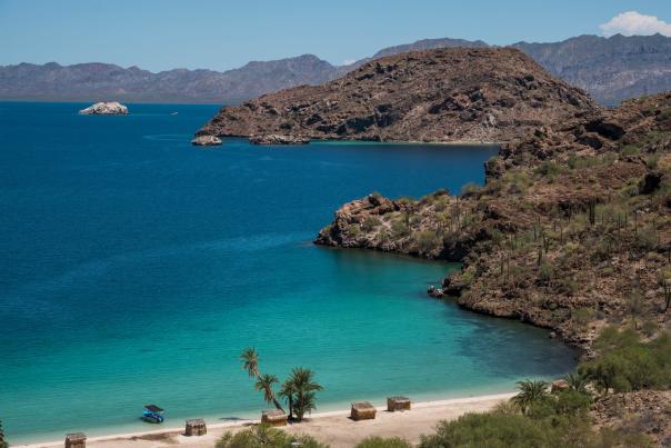 foto panorámica del mar de cortés