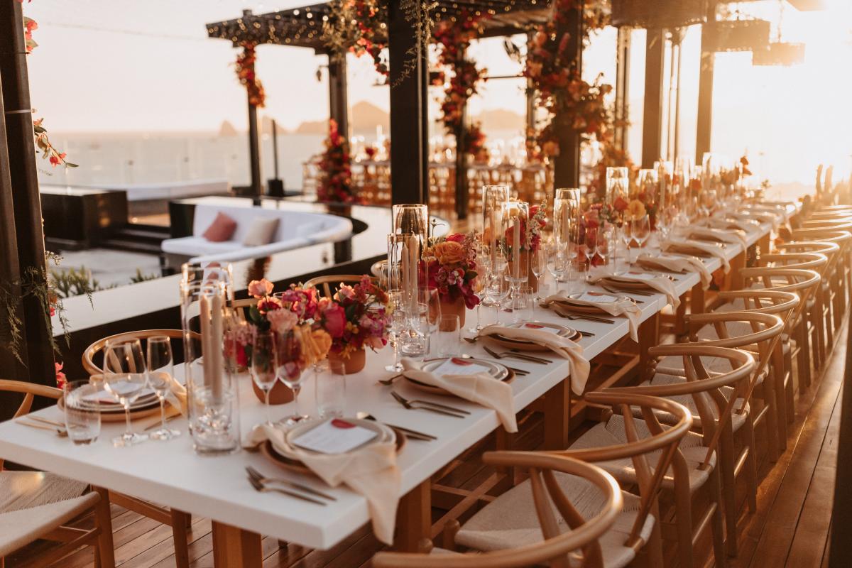 fotografía de la producción de una boda en los cabos