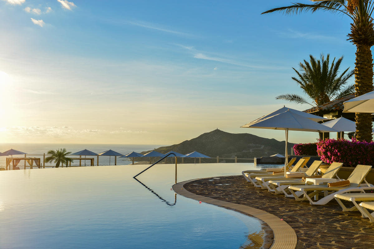 Pool overlooking ocean