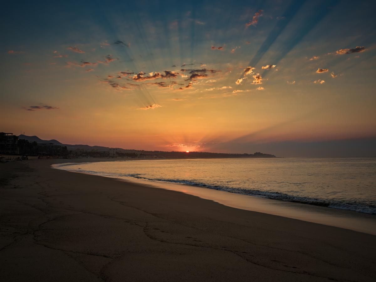 Medano beach sunset