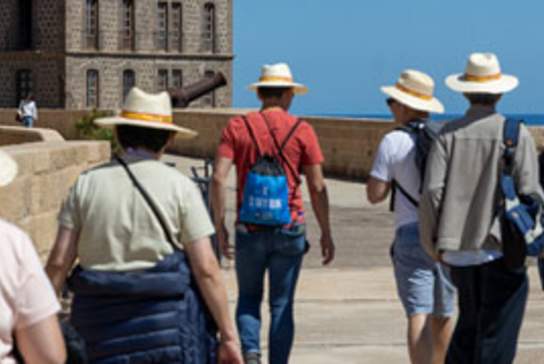 People on a walking tour