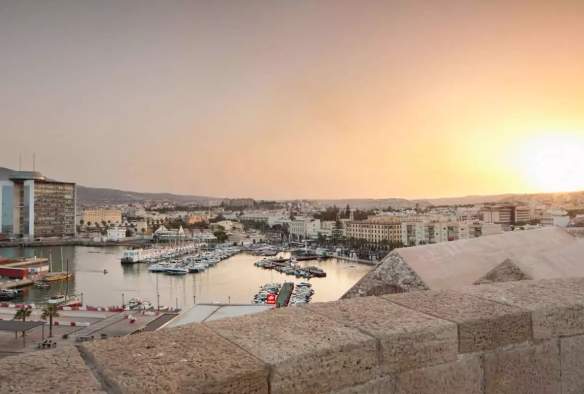 Sunset in the city