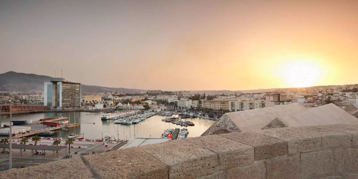 Sunset in the city