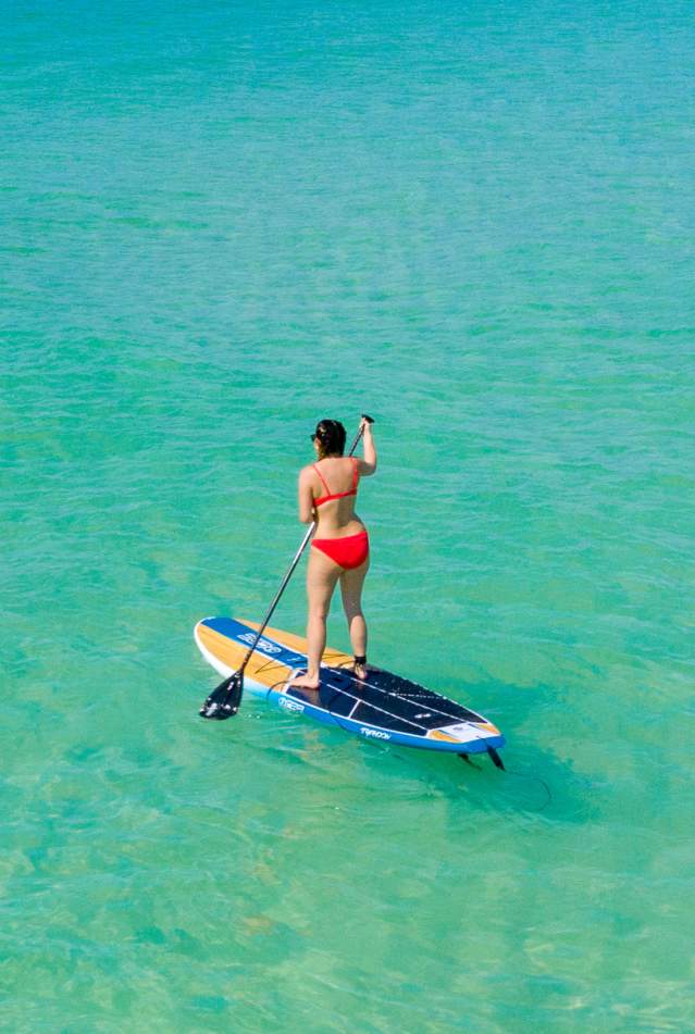 Paddleboarding at shell island