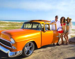 Car on the beach