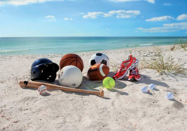 Sports Balls on the beach