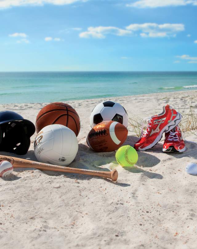 Sports Balls on the beach