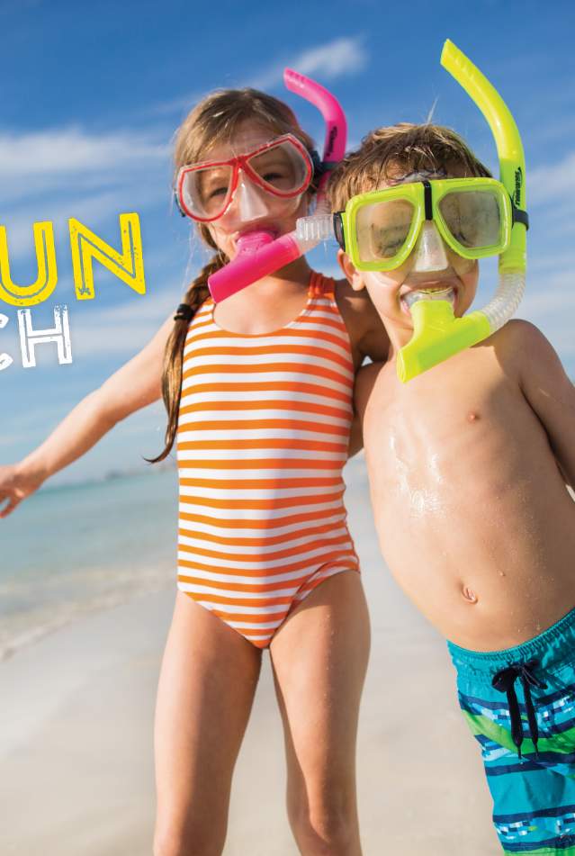 Children snorkeling in Panama City Beach Florida
