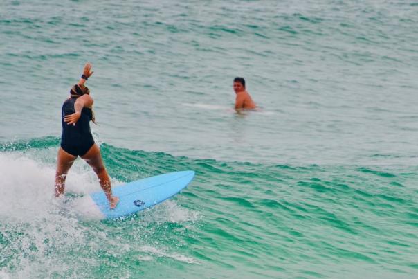 girl surfing