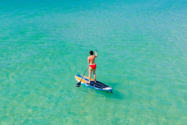 Paddleboarding at shell island
