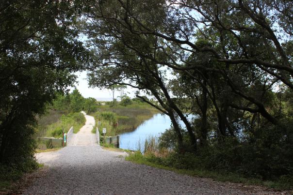 Walkway at Camp Helen State Park in Panama City Beach Florida