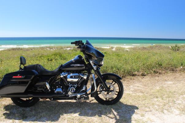 Motorcycle on the Beach