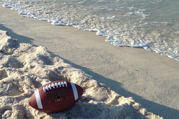 Football on beach Header