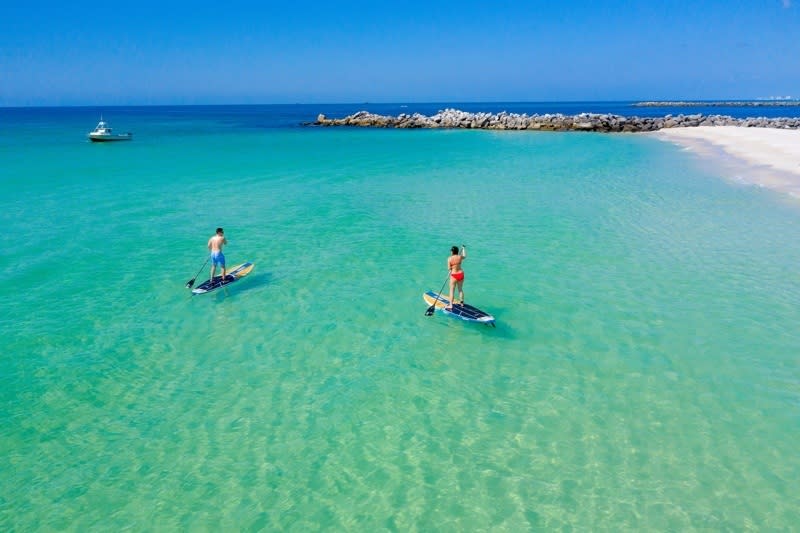 Paddleboarding at Shell Island
