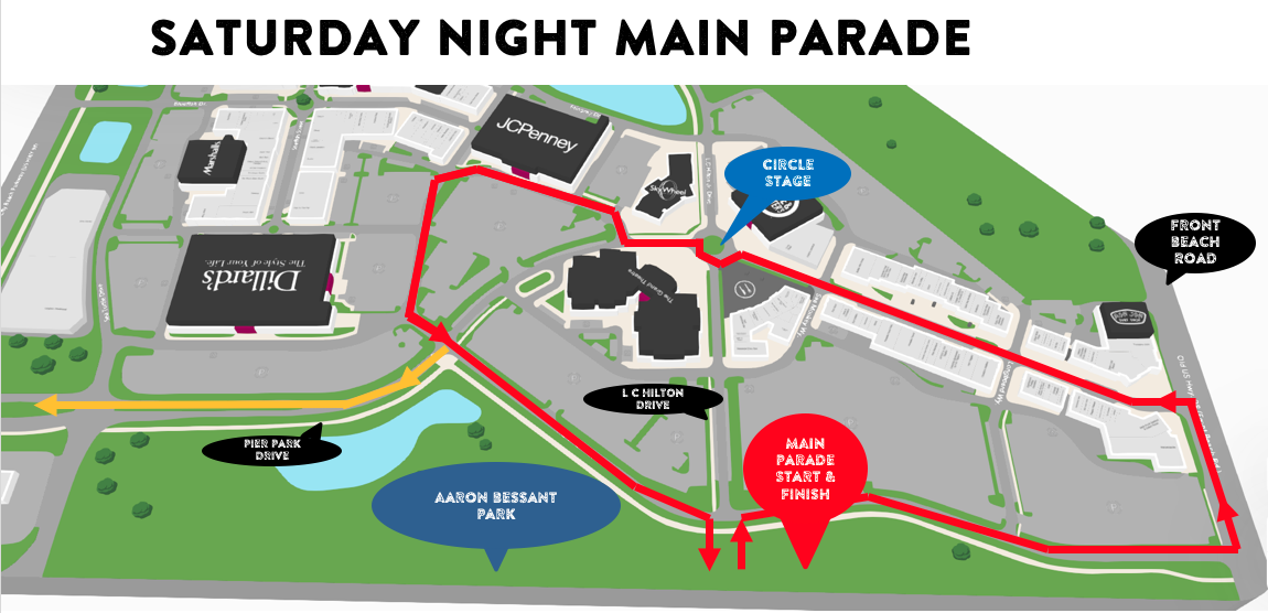 Saturday Night Parade Route
