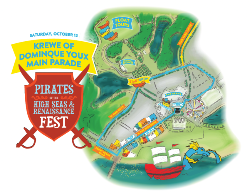Pirates Fest Parade Route