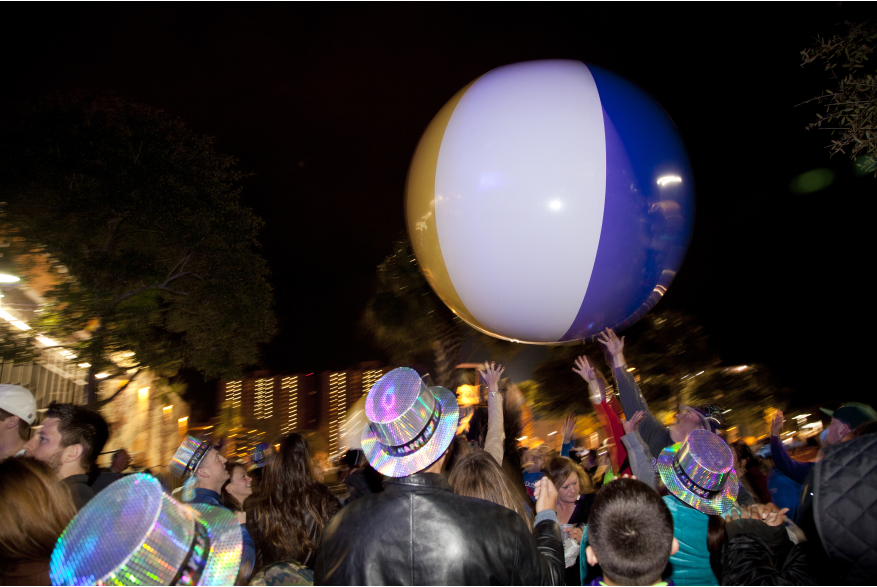 NYE Beach Ball Drop 2014