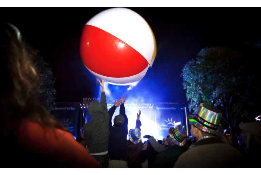 NYE Beach Ball Drop 2014