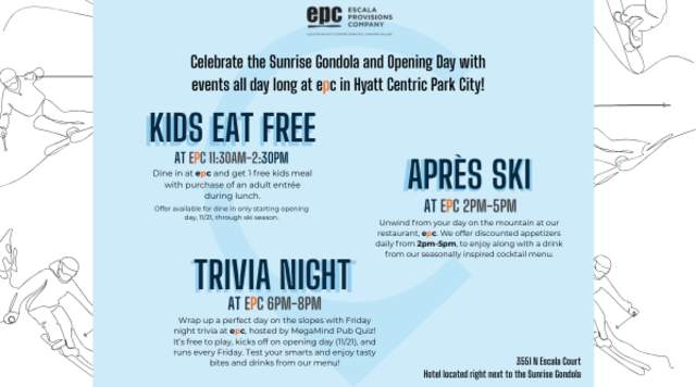Celebrate Opening Day at Hyatt Centric Park City