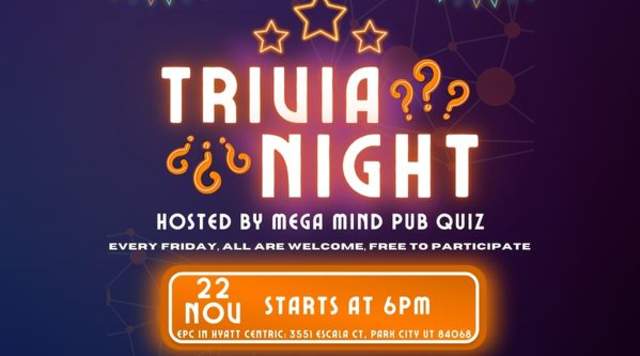 Weekly Trivia Nights at Hyatt Centric Park City