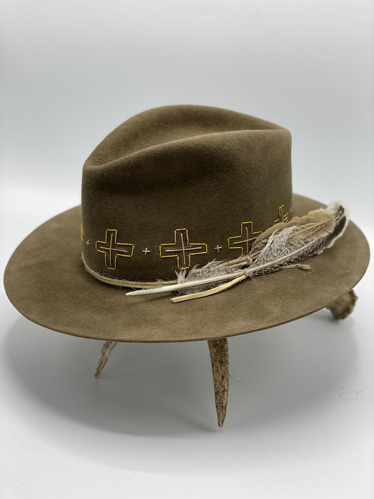 NEW JW BENNETT unisex western 50x teardrop flat brim hat in whiskey $_57.JPG?set_id=880000500F main image 3
