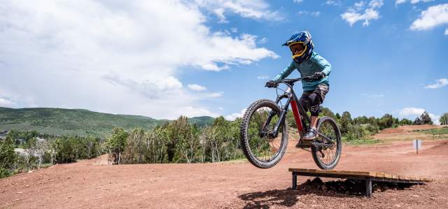 Young Person Mountain Biking at Woodward Park City