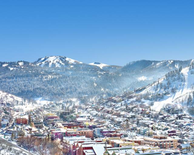 View of Park City in the Winter