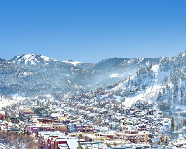 View of Park City in the Winter