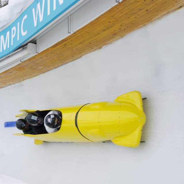 Winter Bobsled on track