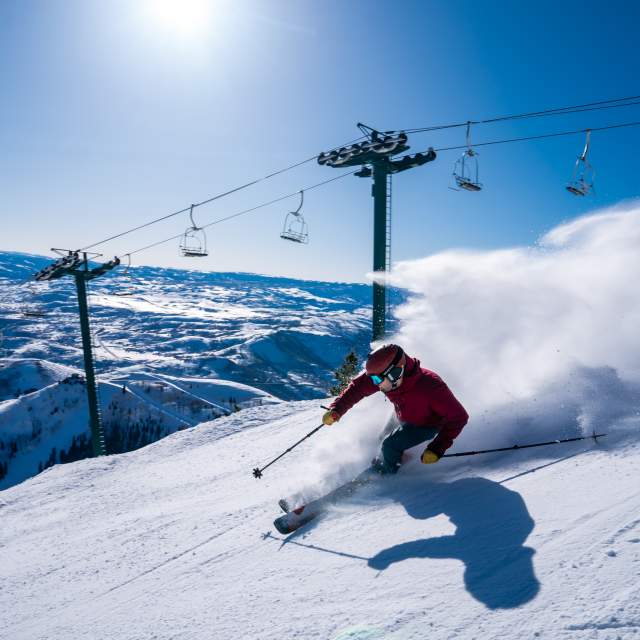 Man skiing at Deer Valley