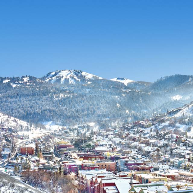 View of Park City in the Winter