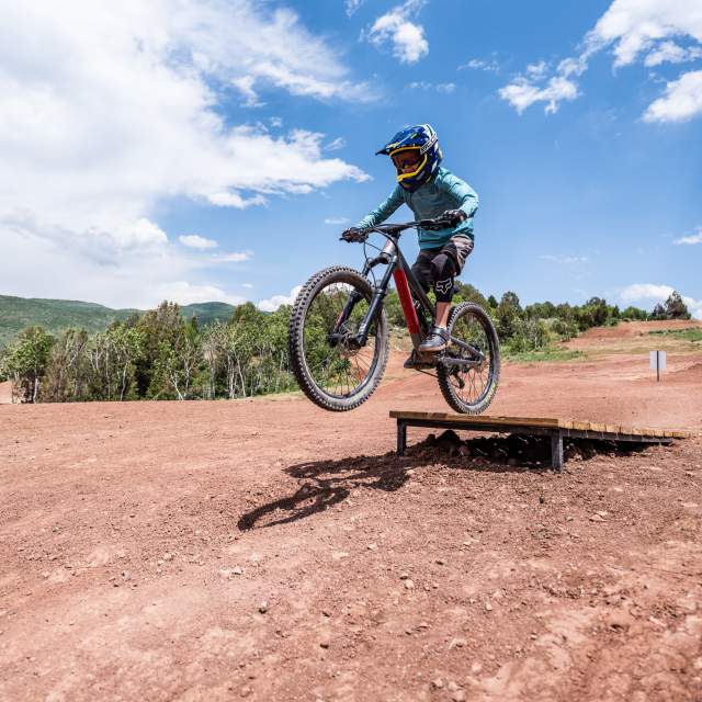 Young Person Mountain Biking at Woodward Park City