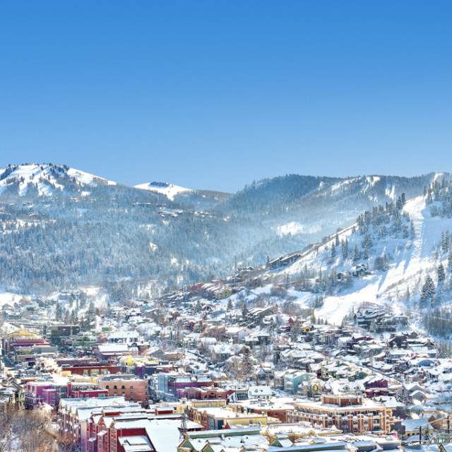 View of Park City in the Winter