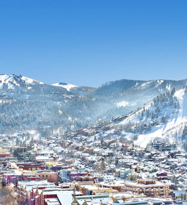 View of Park City in the Winter