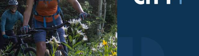 woman riding mountain bike on cover of report