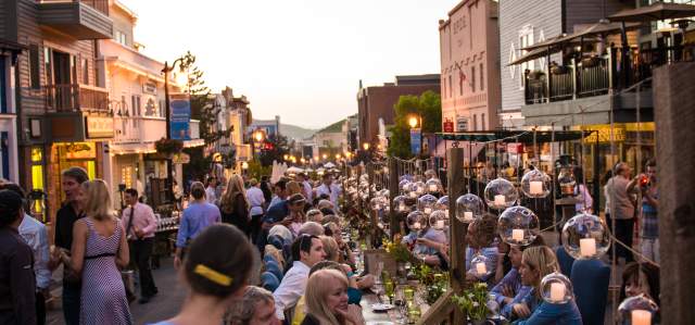People Being Served Food at the Park City Savor the Summit Event