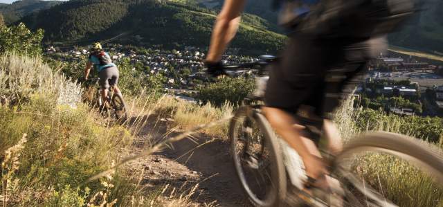 Mountain Biking Above Historic Main Street