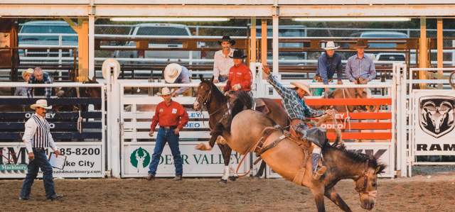 Bronco Riding at the Oakley Rodeo
